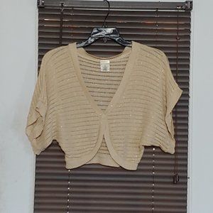 No Boundaries womens metallic cardigan  size junior small 3/5